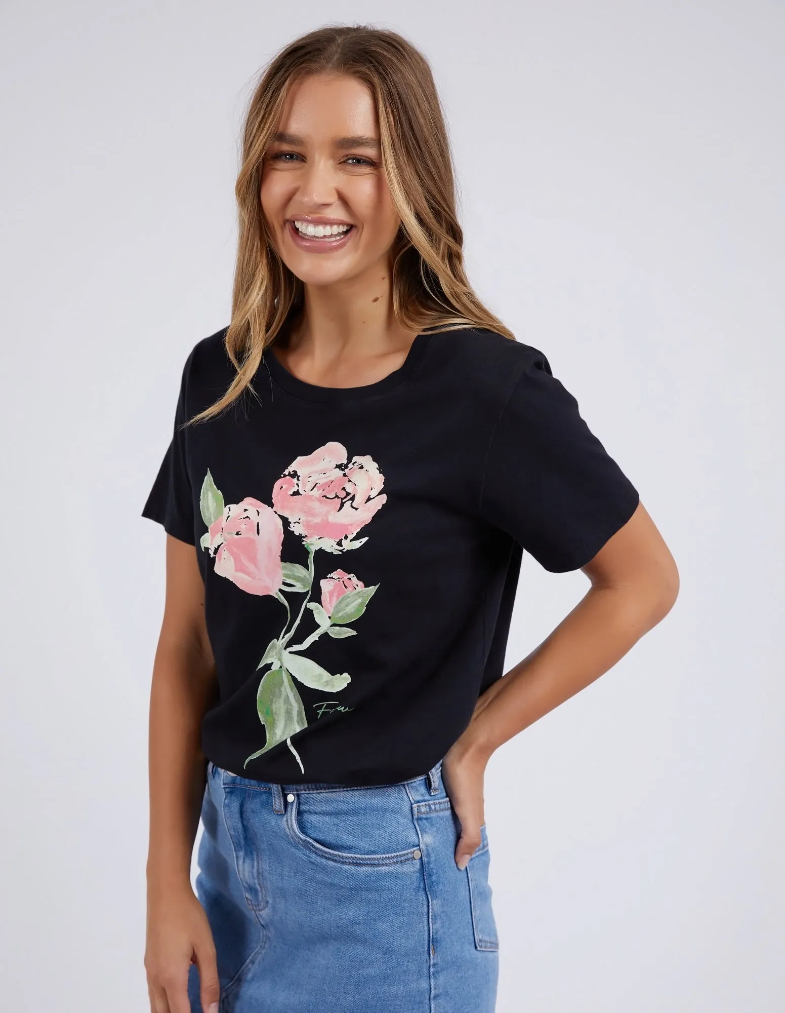 Foxwood Bloom Tee Washed Black sold by Shine On product image thumbnail 5