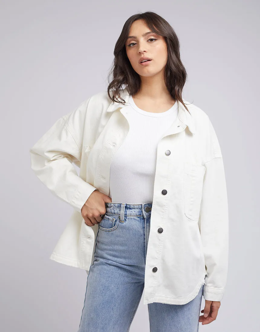 All About Eve Dale Shacket Vintage White sold by Shine On