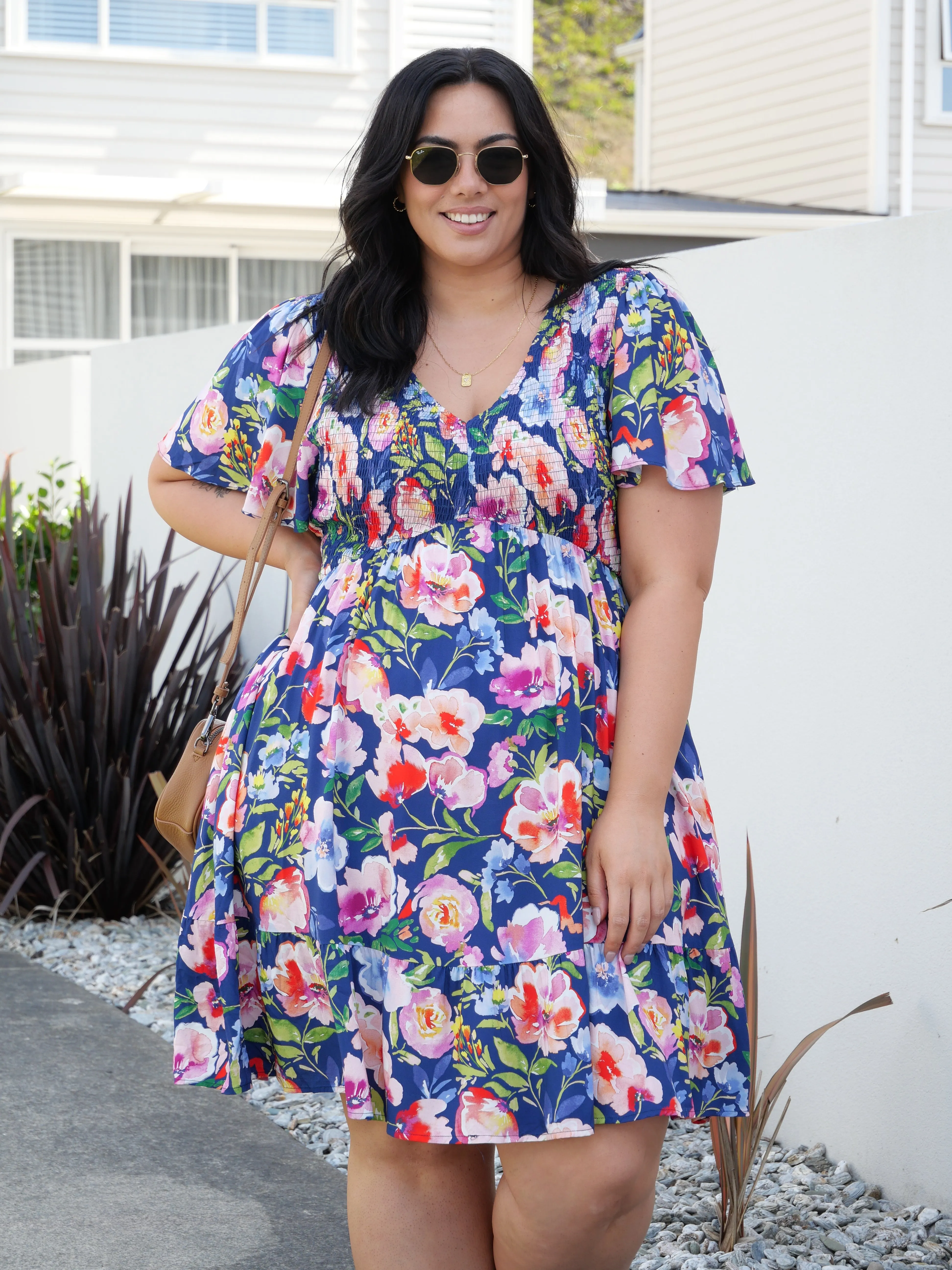 Sunday Boho Briar Dress Navy Floral sold by Shine On product image thumbnail 4