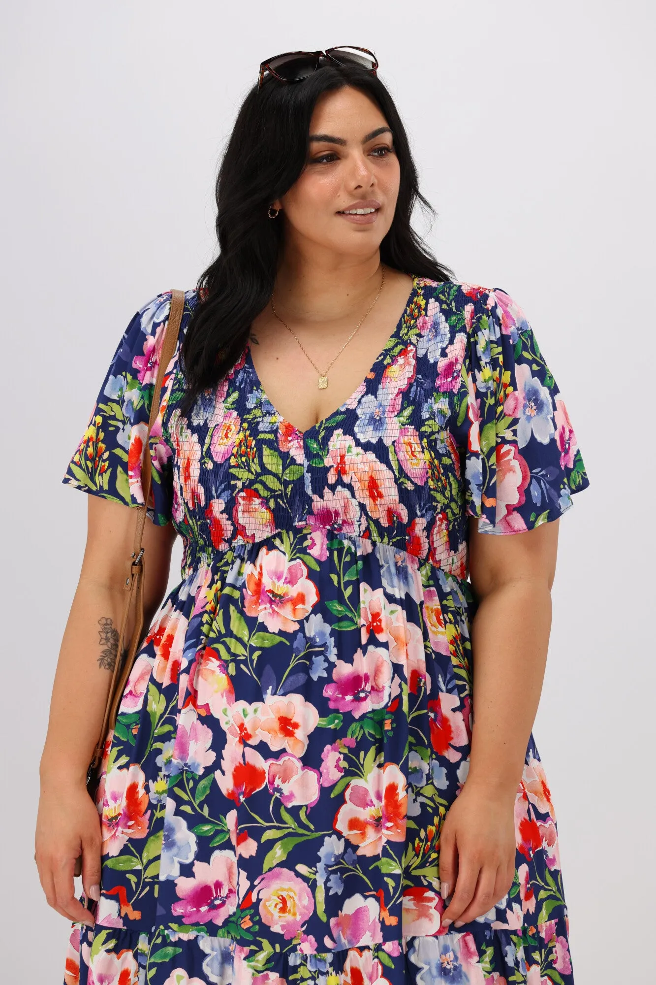 Sunday Boho Briar Dress Navy Floral sold by Shine On product image thumbnail 5
