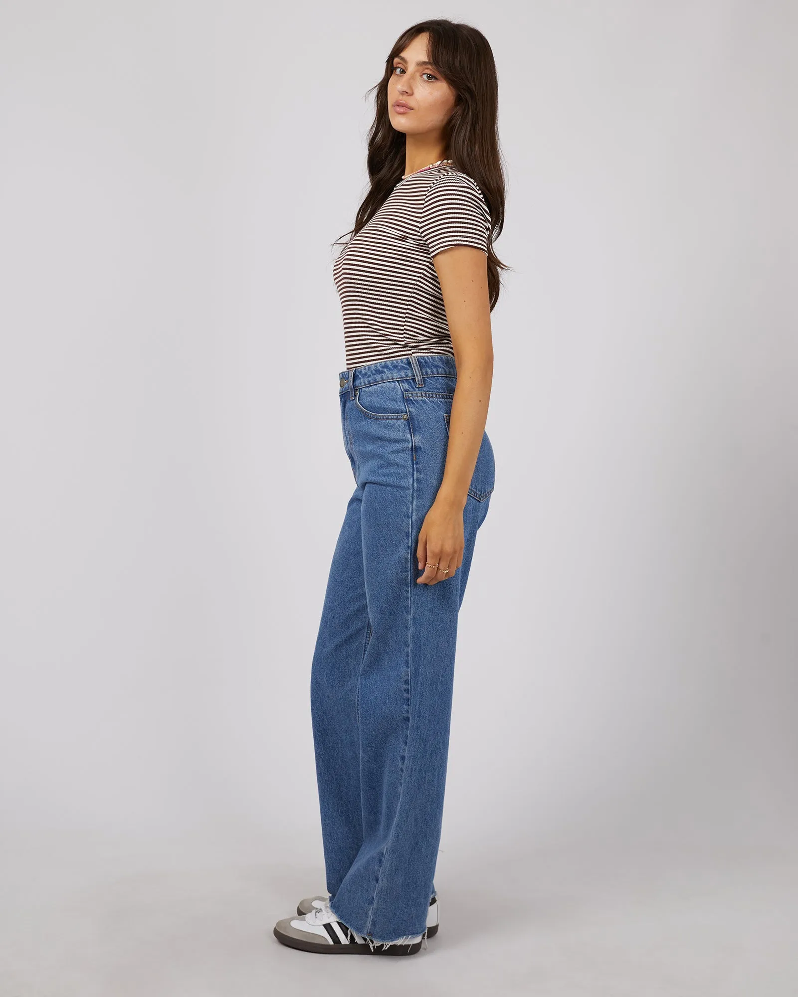 All About Eve Rib Stripe Tee Brown sold by Shine On product image thumbnail 5