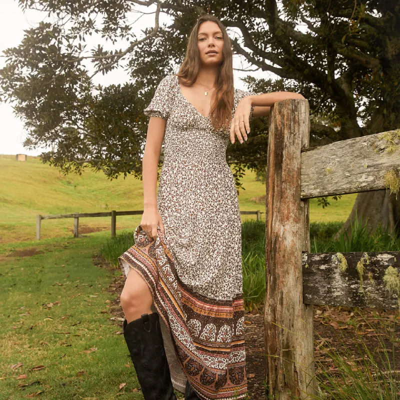 All About Eve Honey Floral Maxi Dress Print sold by Shine On