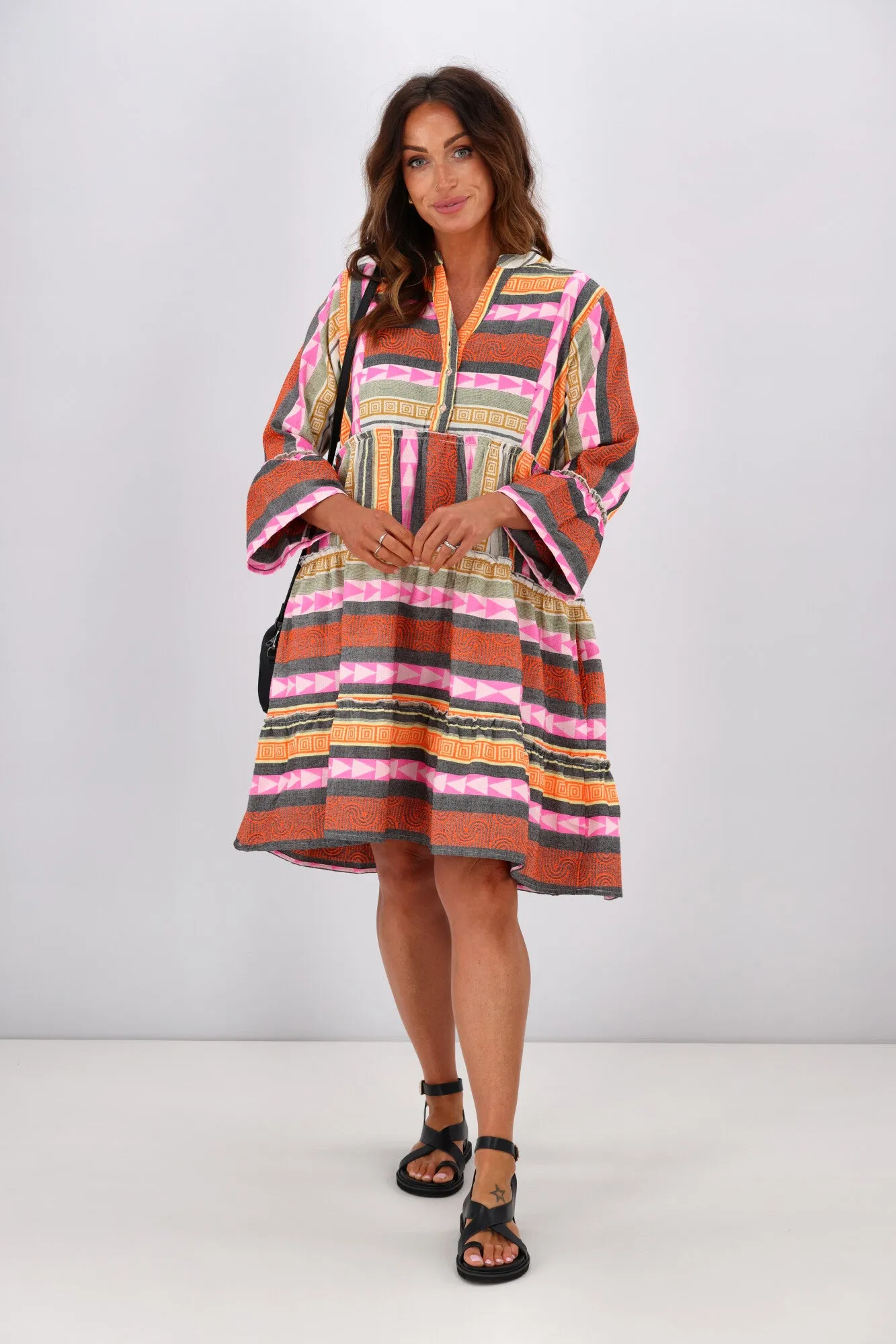 Joop & Gypsy Mediterranean Dress Orange Pink sold by Shine On product image thumbnail 3