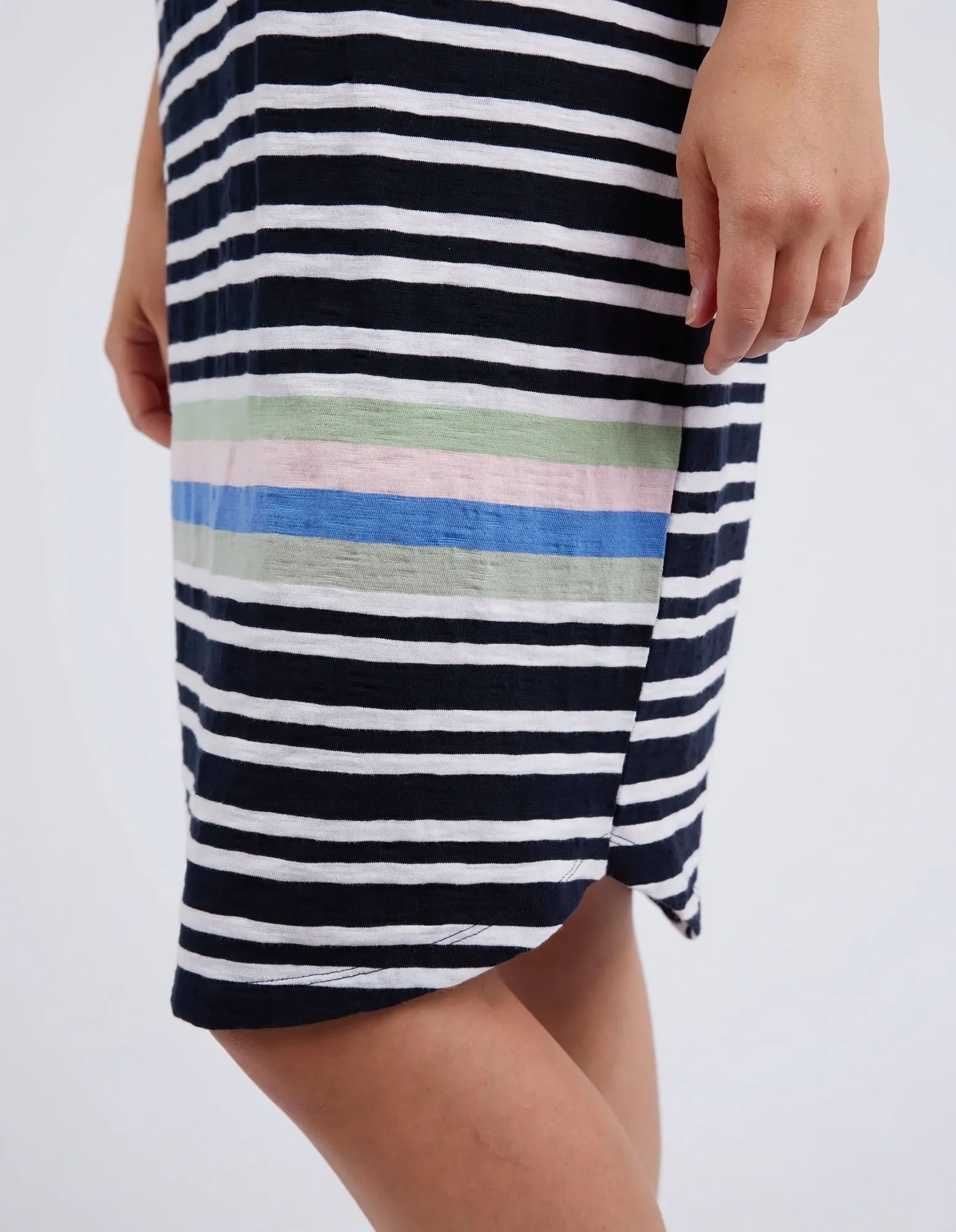Elm Aligner Tee Dress Navy and White Stripe sold by Shine On product image thumbnail 5