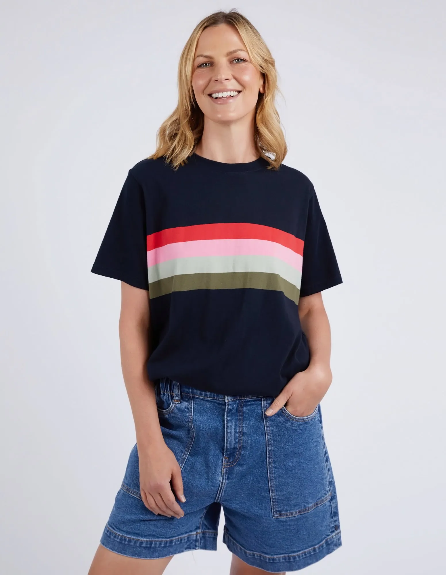 Elm Terra Tee Navy and White Stripe sold by Shine On product image thumbnail 2