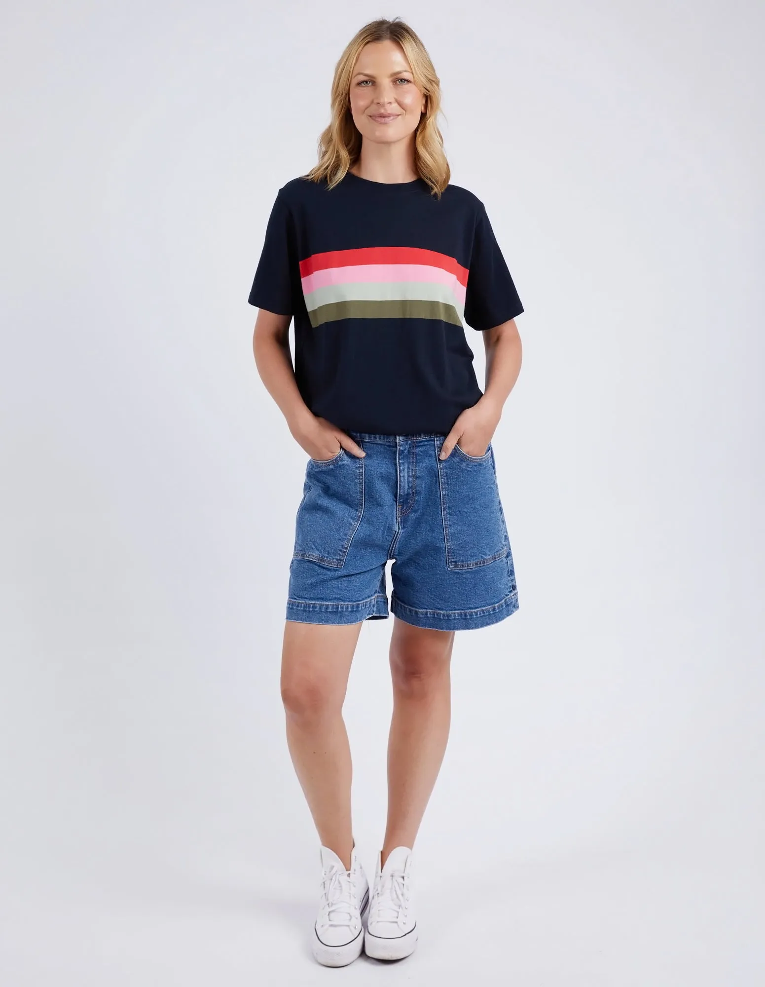 Elm Terra Tee Navy and White Stripe sold by Shine On product image thumbnail 5