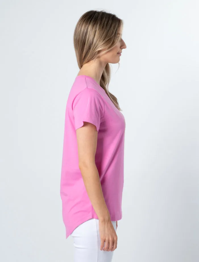 Stella + Gemma T-Shirt Bubblegum White Rose Gold Cross sold by Shine On product image thumbnail 2