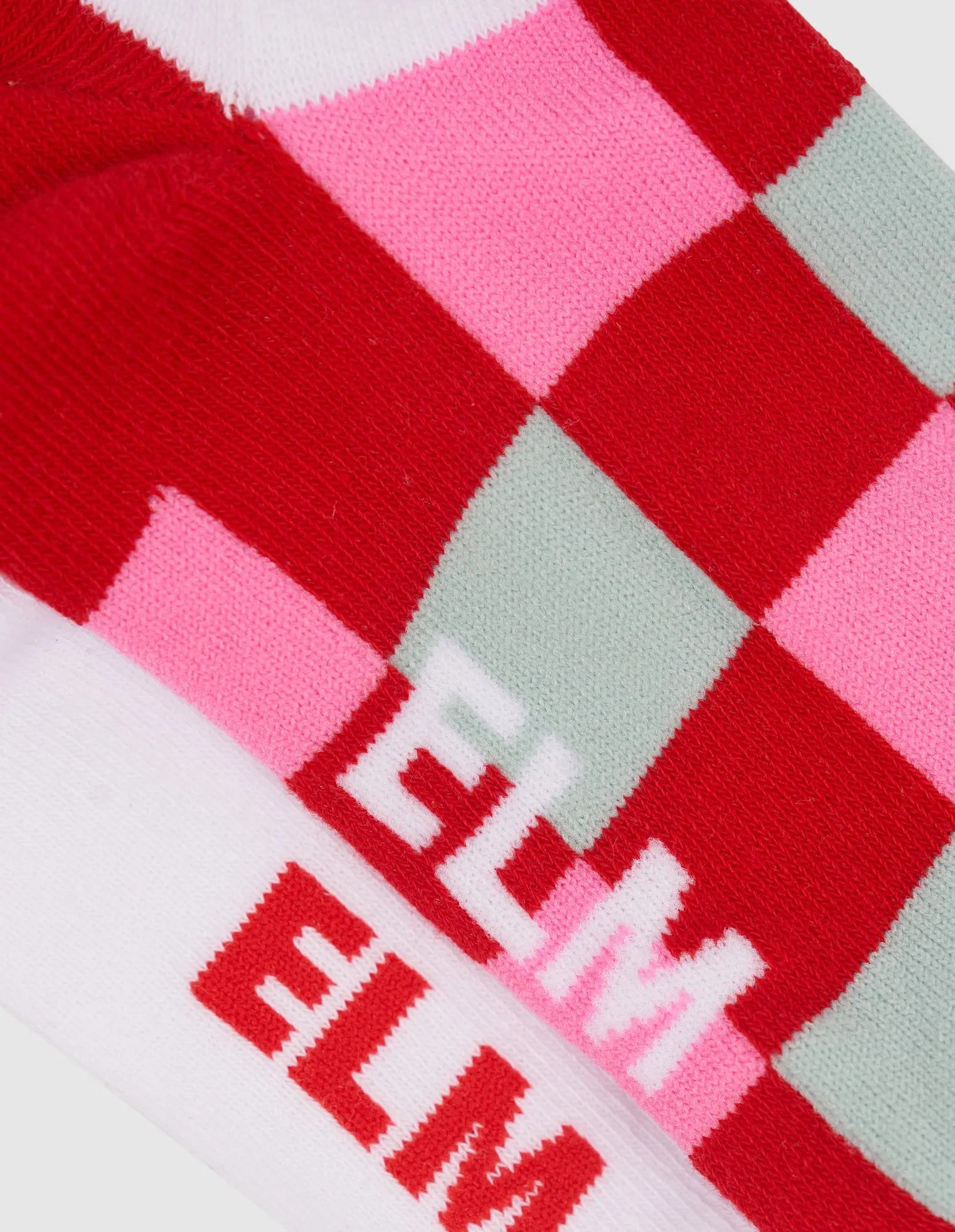 Elm No Show Socks 2PK Monaco Check and White sold by Shine On product image thumbnail 2