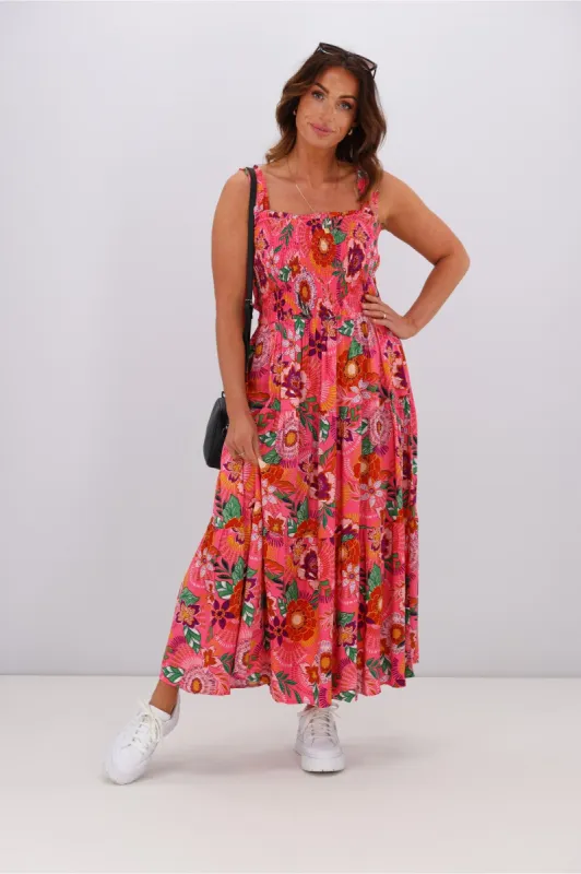 Dreamcatcher Kathleen Slip Maxi Dress Pink sold by Shine On