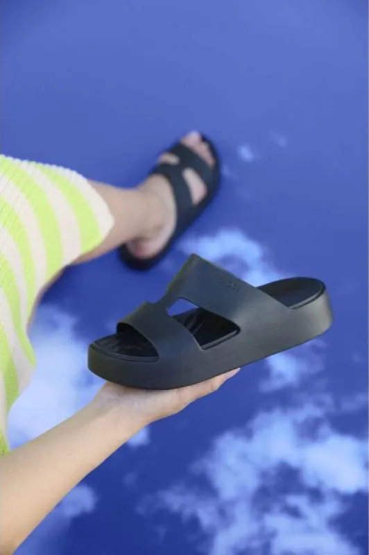 Crocs Getaway Platform H-Strap Black sold by Shine On