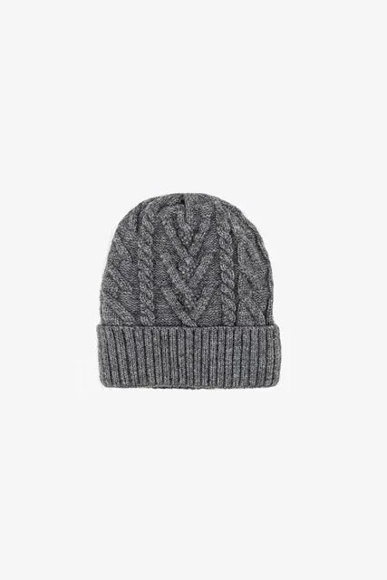 Antler Aran Cable Beanie Grey sold by Shine On product image thumbnail 2