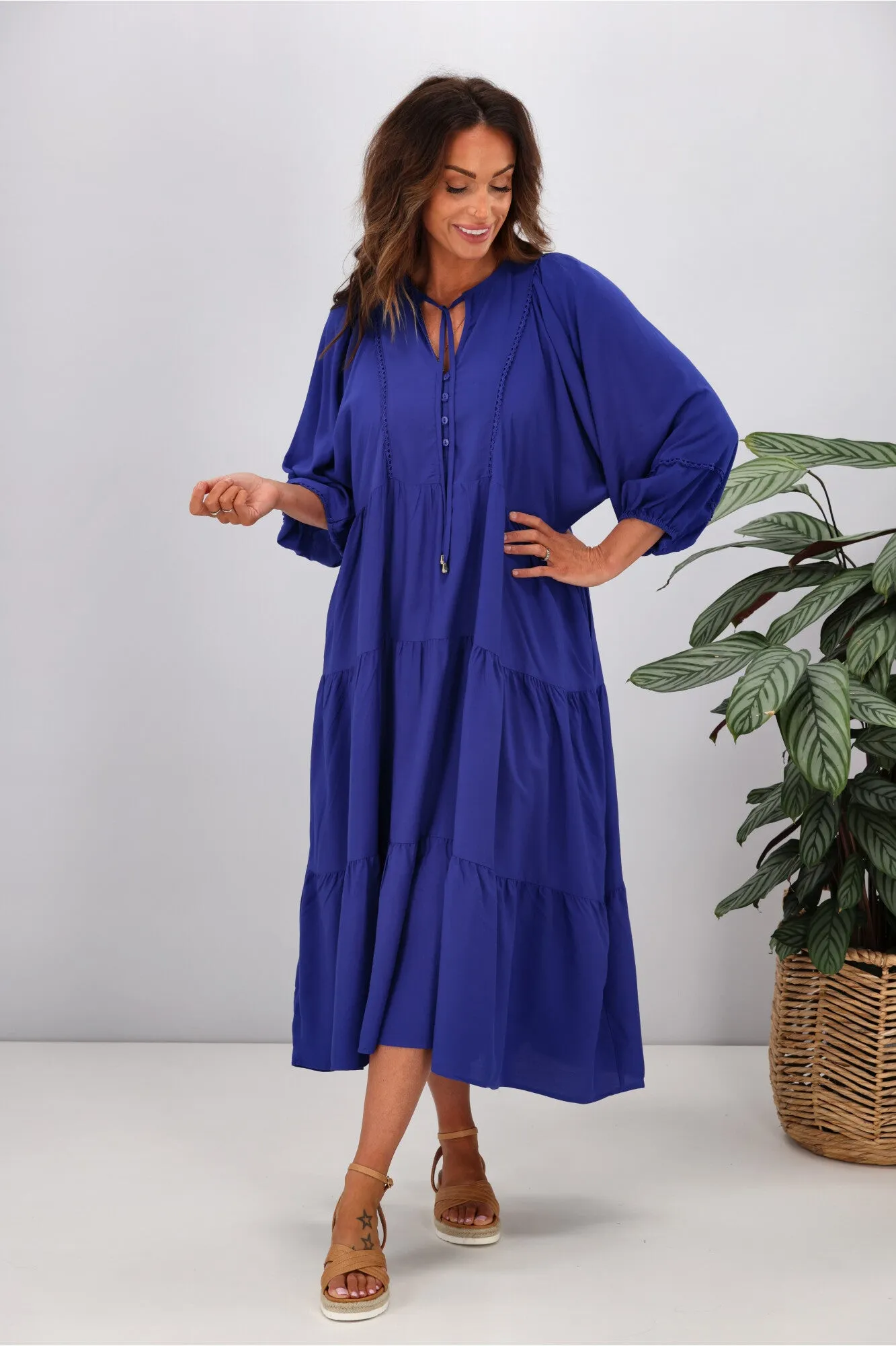 Boho Australia Mata Dress Blue sold by Shine On product image thumbnail 4