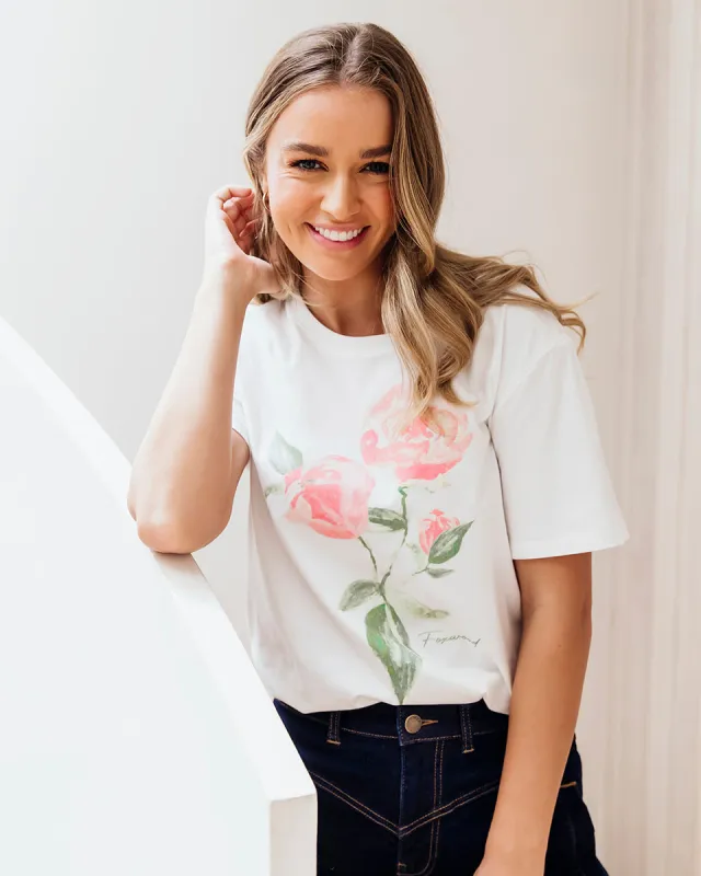 Foxwood Bloom Tee Vintage White sold by Shine On