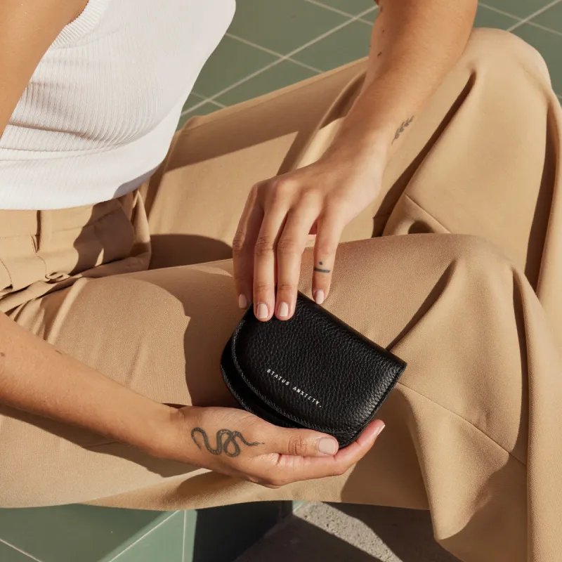 Status Anxiety Us For Now Wallet Black sold by Shine On