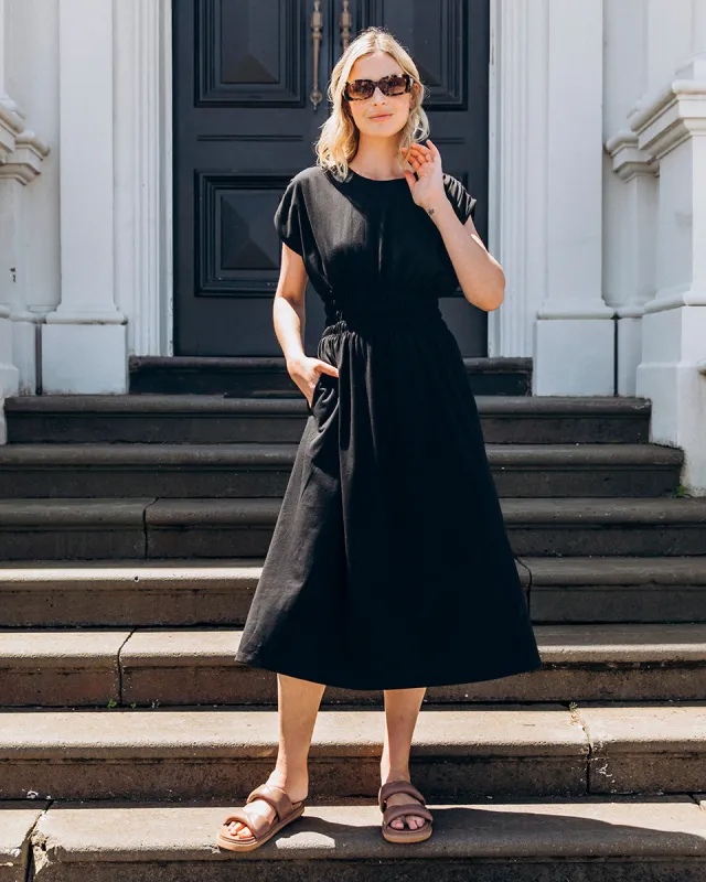 Elm Nelle Midi Dress Black sold by Shine On