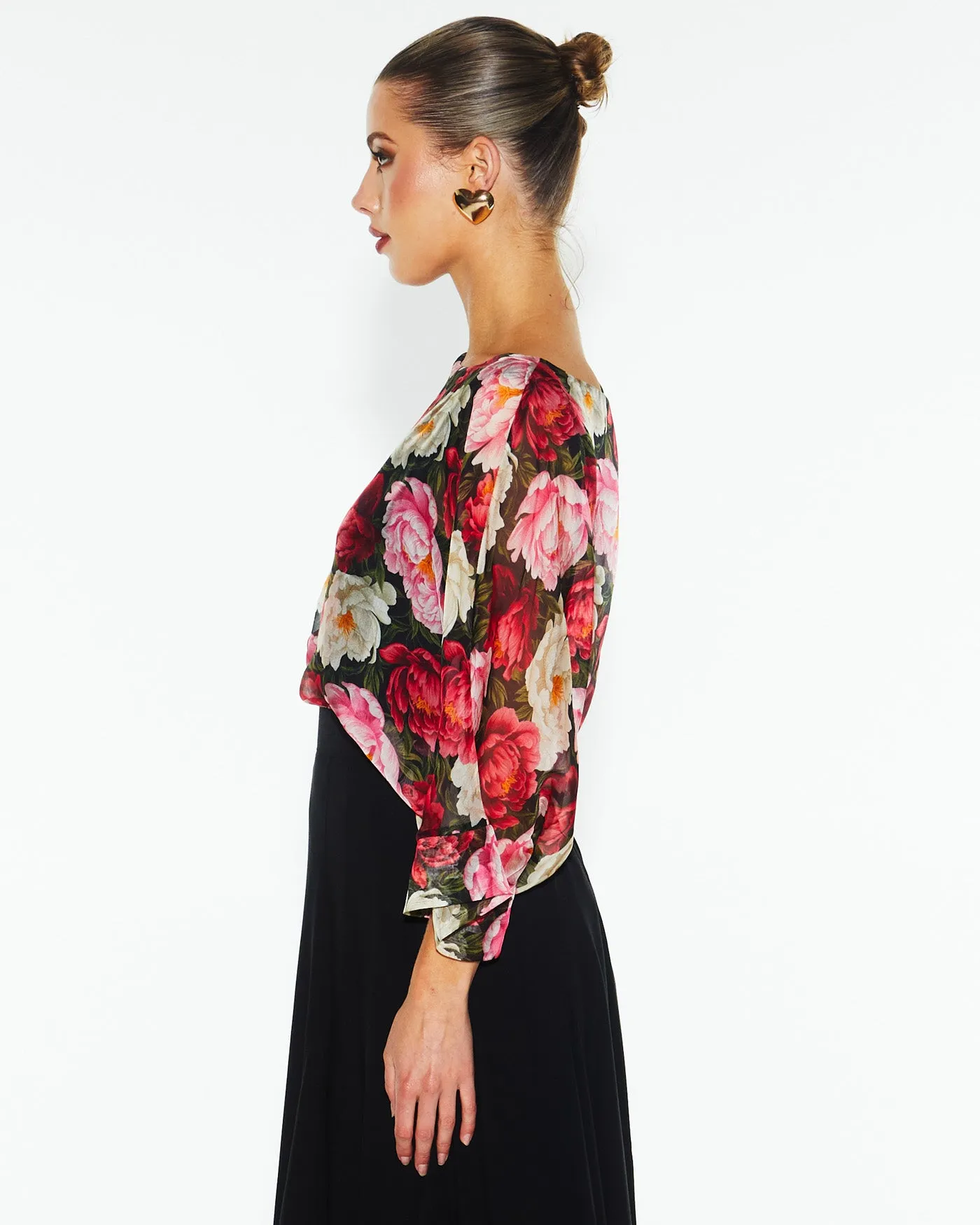 Fate Sunlight and Shadow Silk Top Oscar Floral sold by Shine On product image thumbnail 2