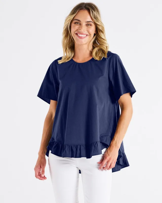 Betty Basics Candice Blouse French Blue sold by Shine On