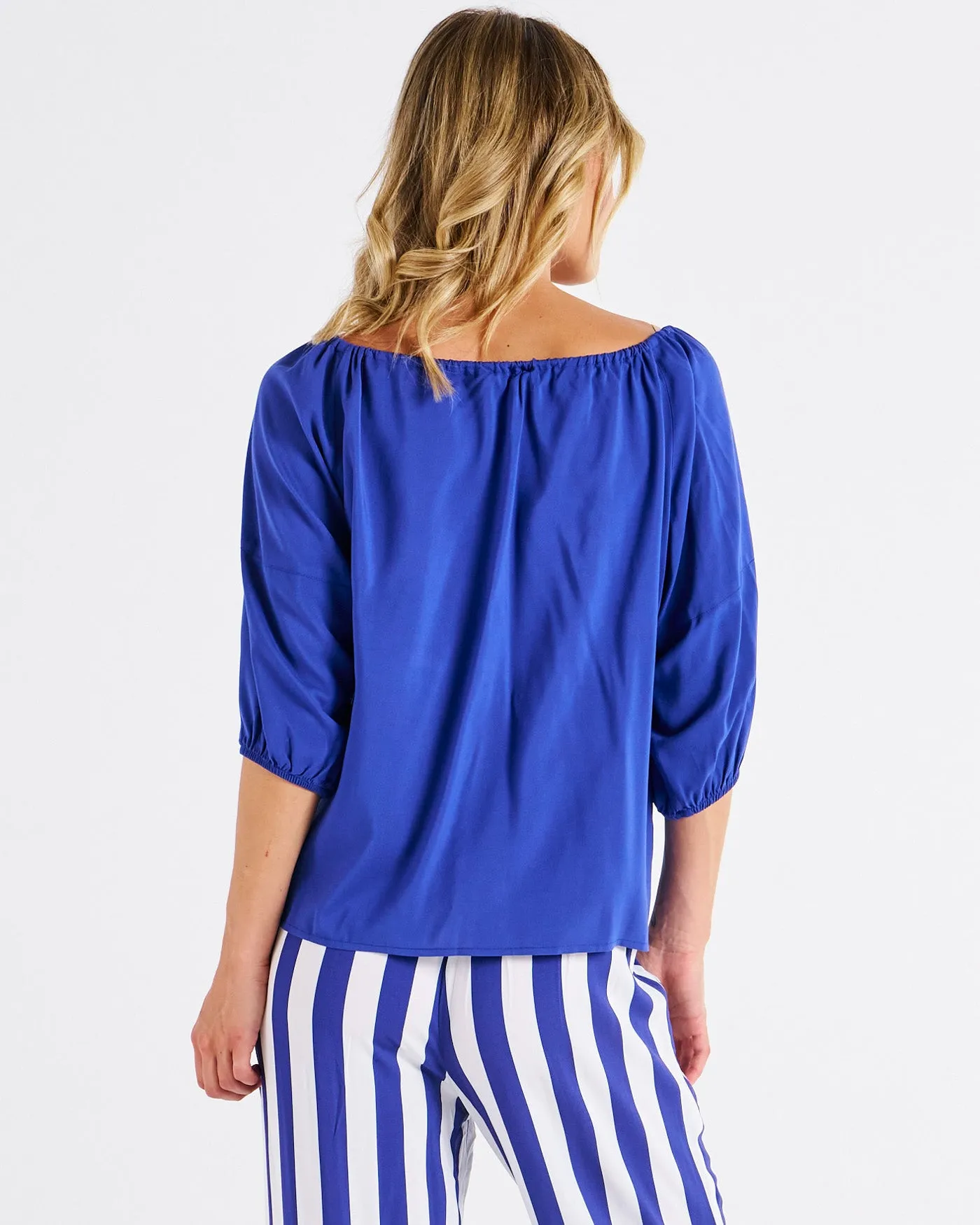 Betty Basics Camilla Blouse Blue sold by Shine On product image thumbnail 5