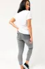 Shine On Label Jagger Cropped Slim Leg Jean Washed Charcoal sold by Shine On