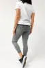 Shine On Label Jagger Cropped Slim Leg Jean Washed Charcoal sold by Shine On