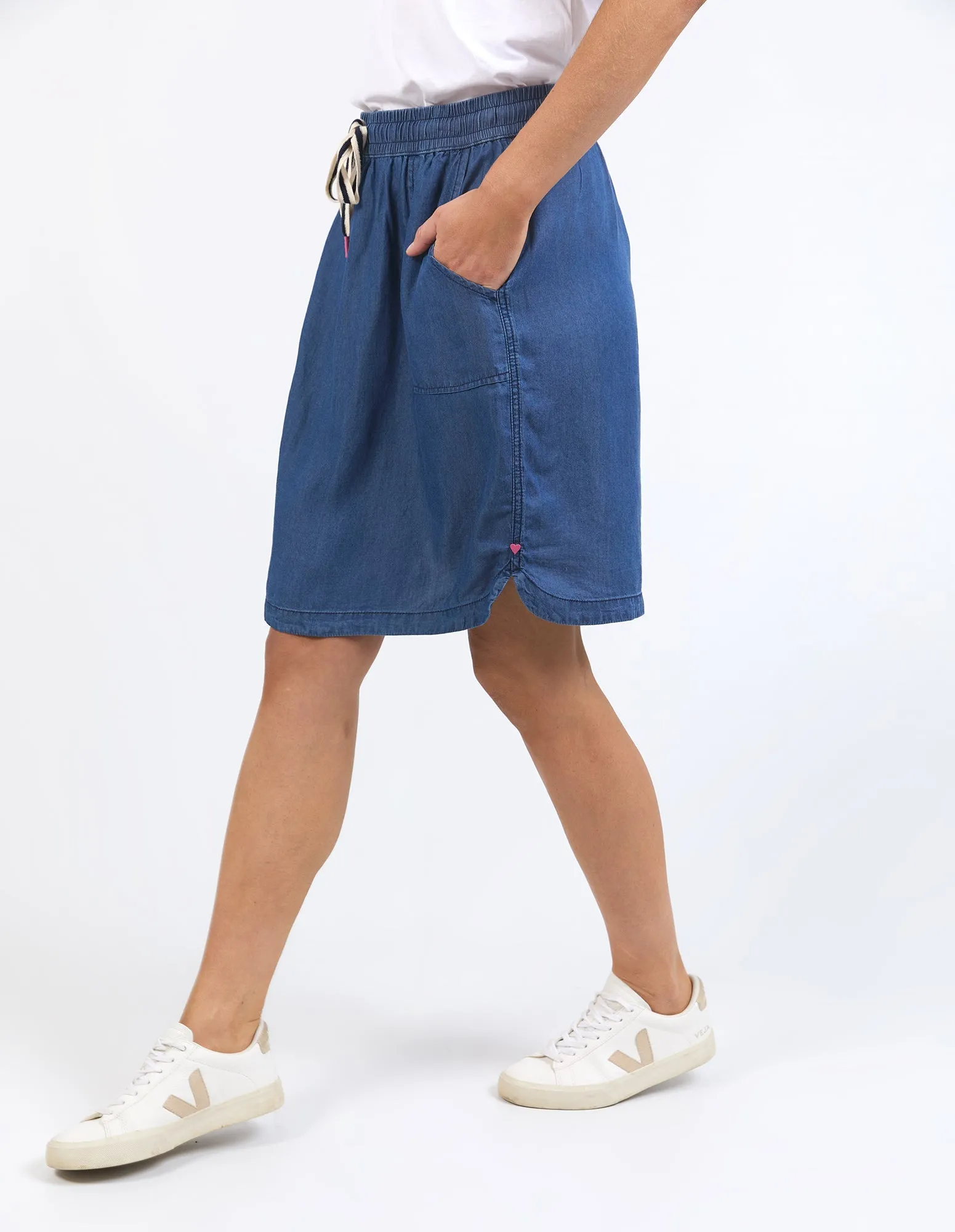 Elm Emmy Chambray Skirt Dark Blue Wash sold by Shine On product image thumbnail 5
