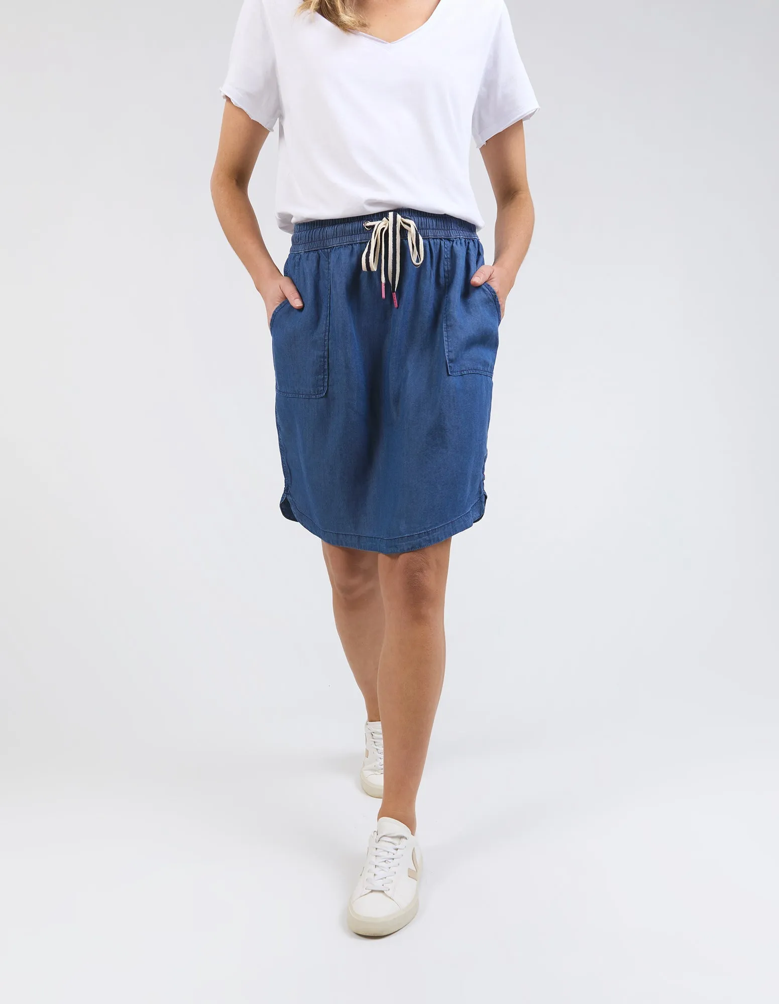 Elm Emmy Chambray Skirt Dark Blue Wash sold by Shine On product image thumbnail 2