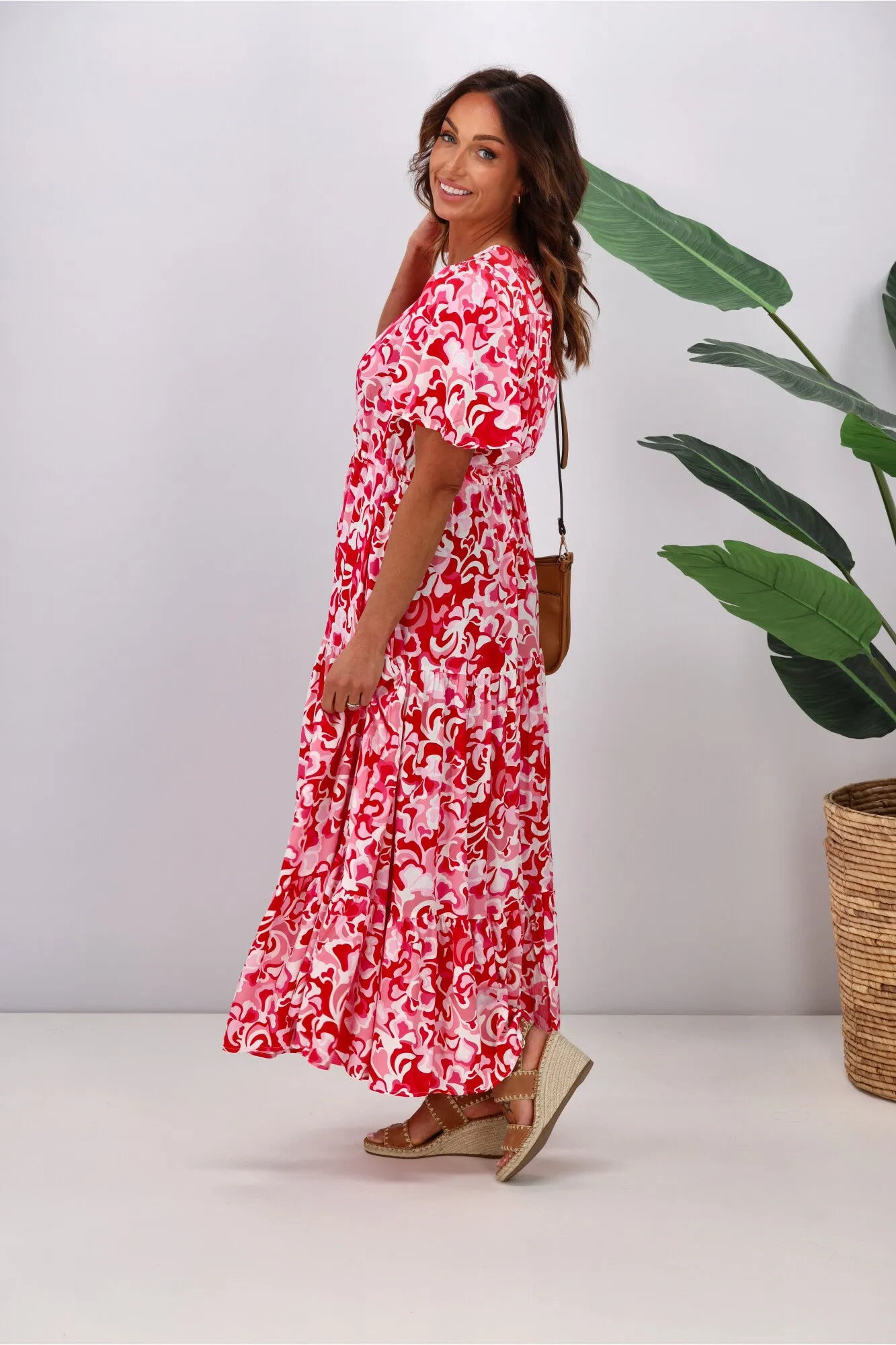 Fria Carmen Maxi Dress Red sold by Shine On product image thumbnail 5