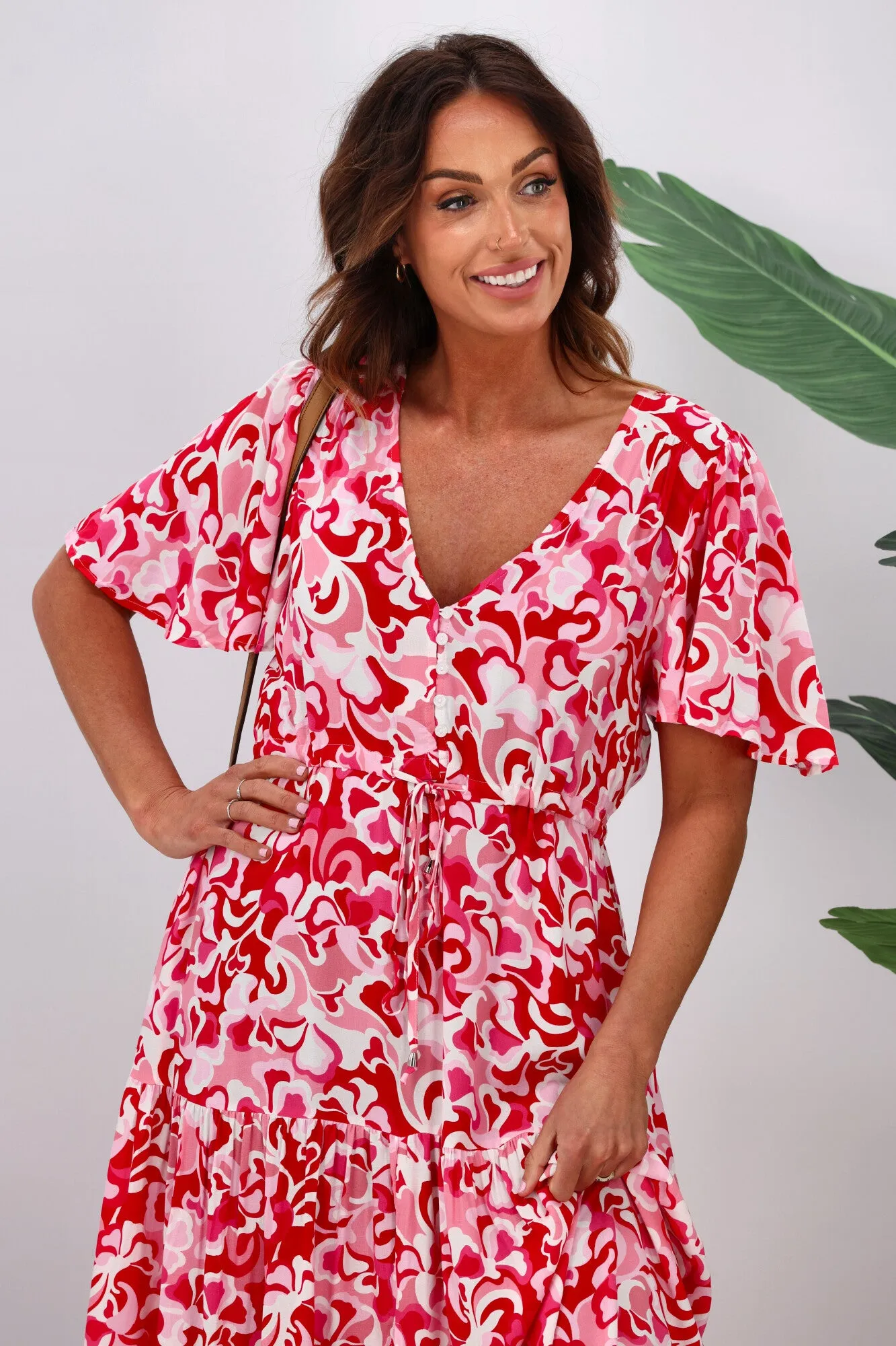 Fria Carmen Maxi Dress Red sold by Shine On product image thumbnail 2