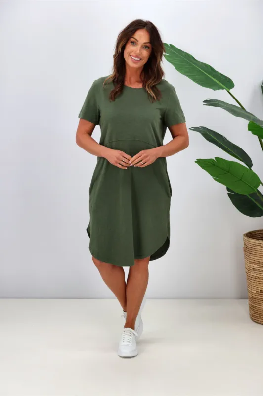 Foxwood Bay Dress Khaki sold by Shine On