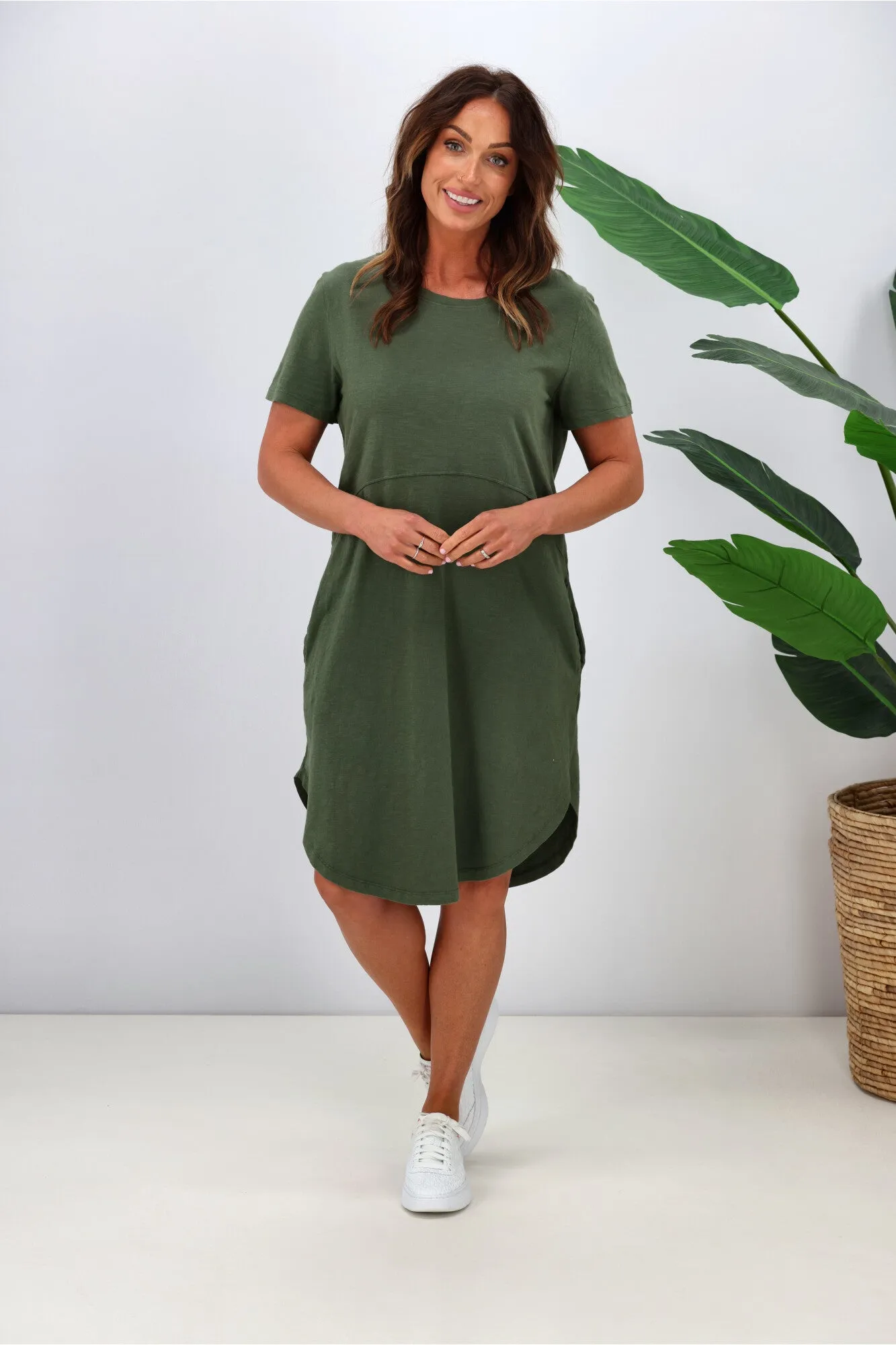 Foxwood Bay Dress Khaki sold by Shine On