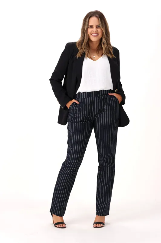 Betty Basics Chelsea Pant Navy Stripe sold by Shine On