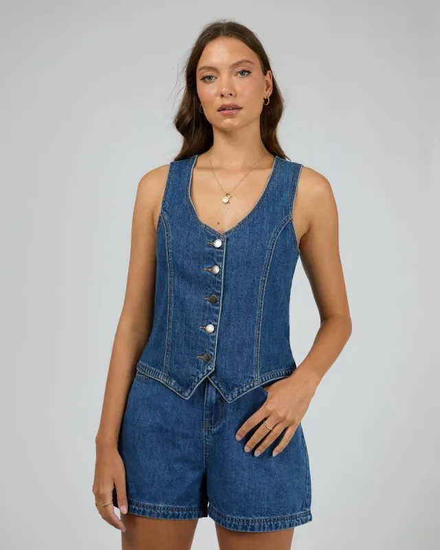 All About Eve Korin Vest Blue sold by Shine On