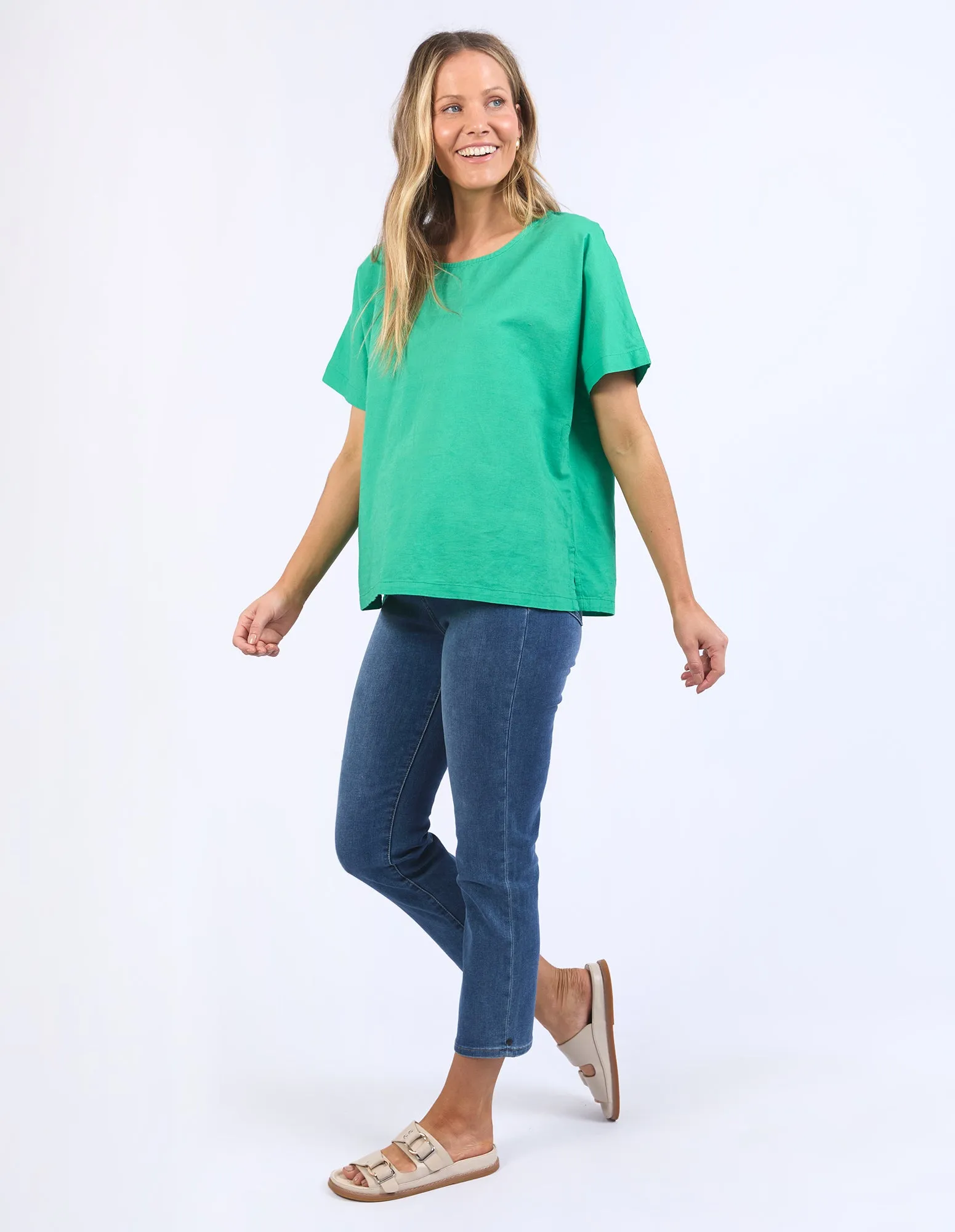 Elm Curtis Woven S/S Tee Greenbriar sold by Shine On product image thumbnail 3