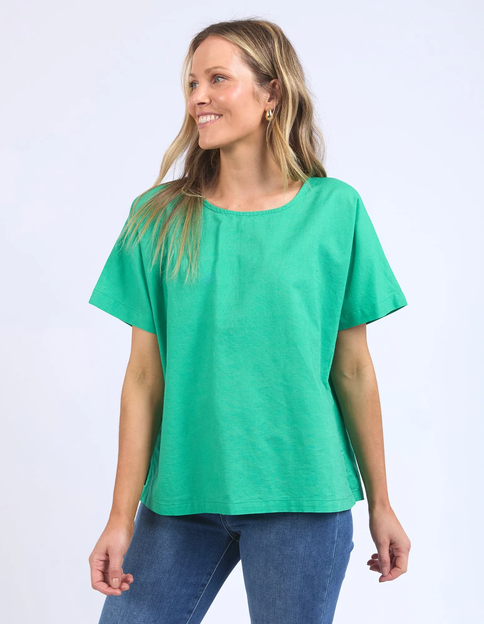 Elm Curtis Woven S/S Tee Greenbriar sold by Shine On product image thumbnail 4