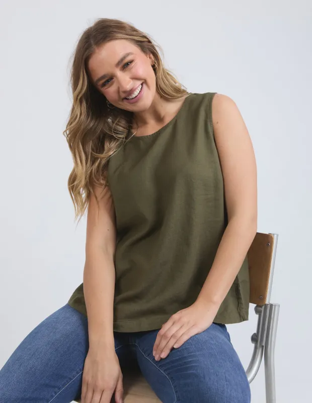 Elm Curtis Woven Tank Clover sold by Shine On