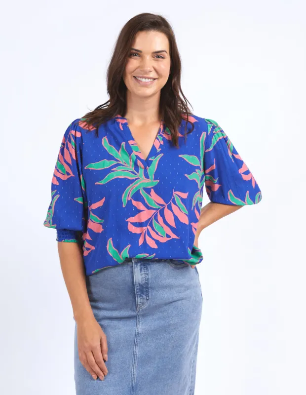 Elm Leilani Blouse Lani Tropical Print sold by Shine On