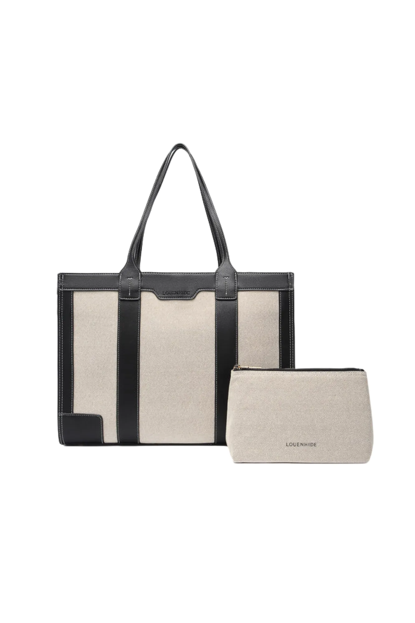 Louenhide Toorak Canvas Tote Bag Natural Black sold by Shine On product image thumbnail 2