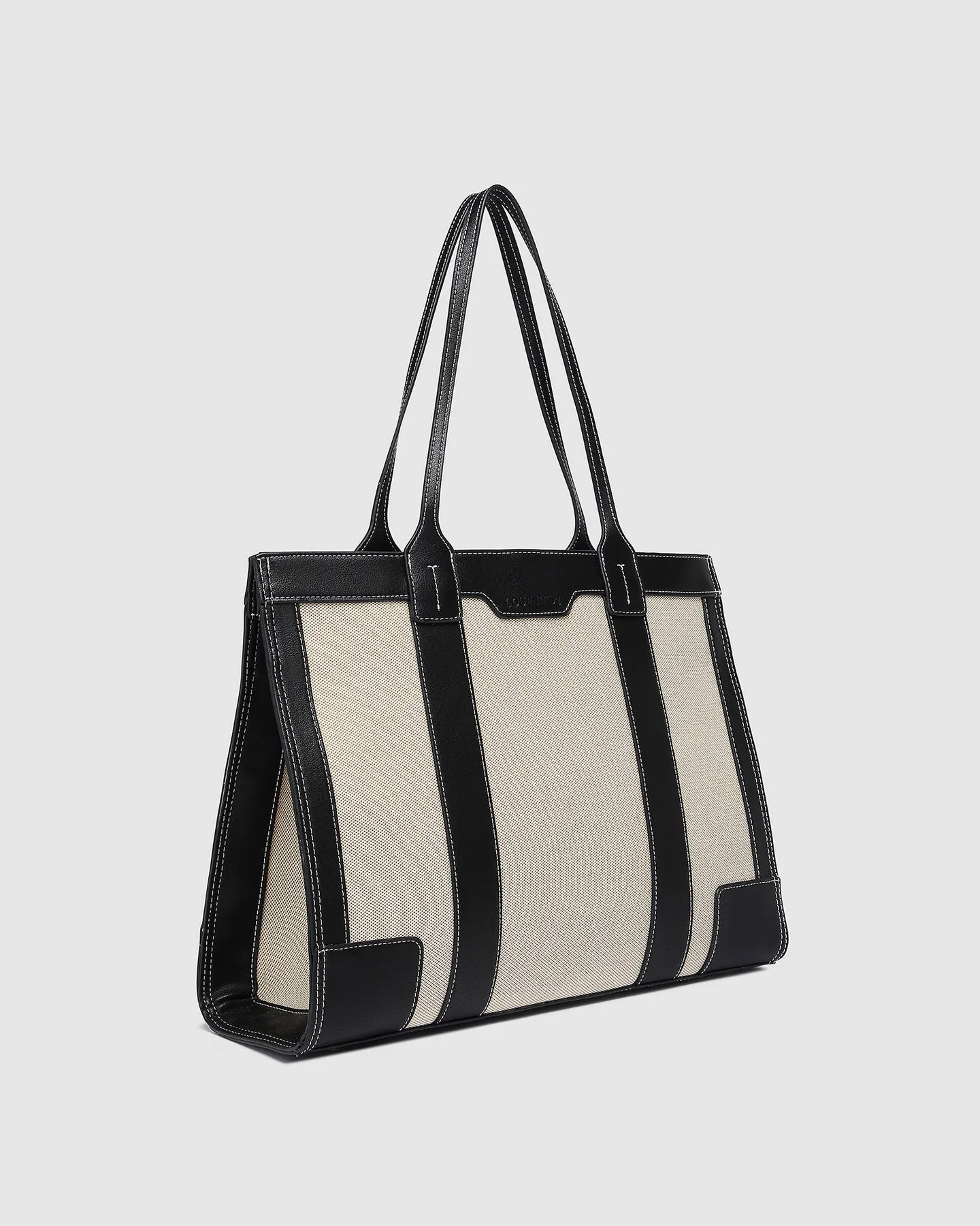 Louenhide Toorak Canvas Tote Bag Natural Black sold by Shine On product image thumbnail 3