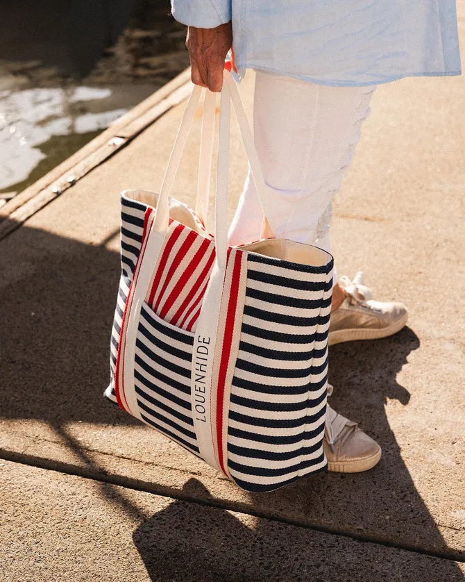 Louenhide Sorrento Canvas Beach Bag Navy Red sold by Shine On product image thumbnail 4