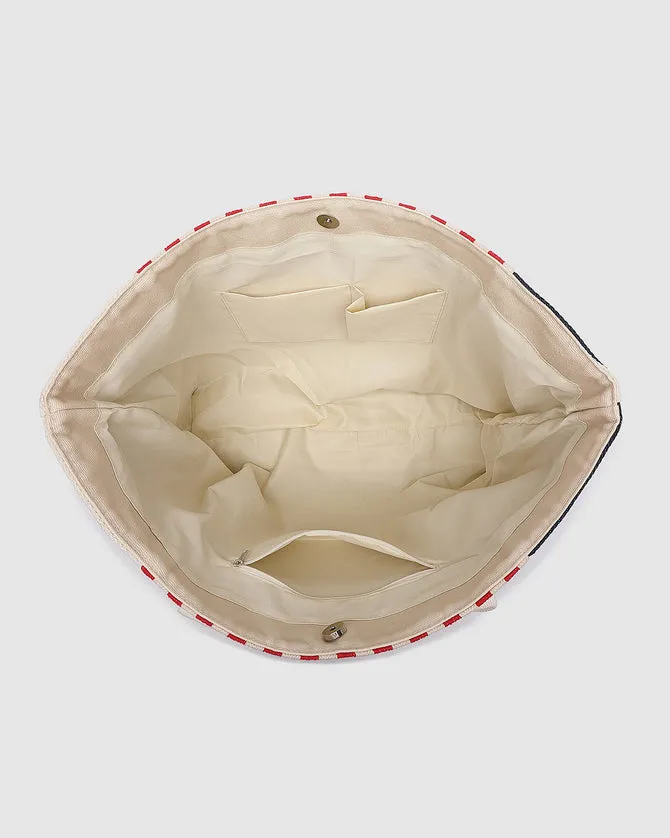 Louenhide Sorrento Canvas Beach Bag Navy Red sold by Shine On product image thumbnail 5