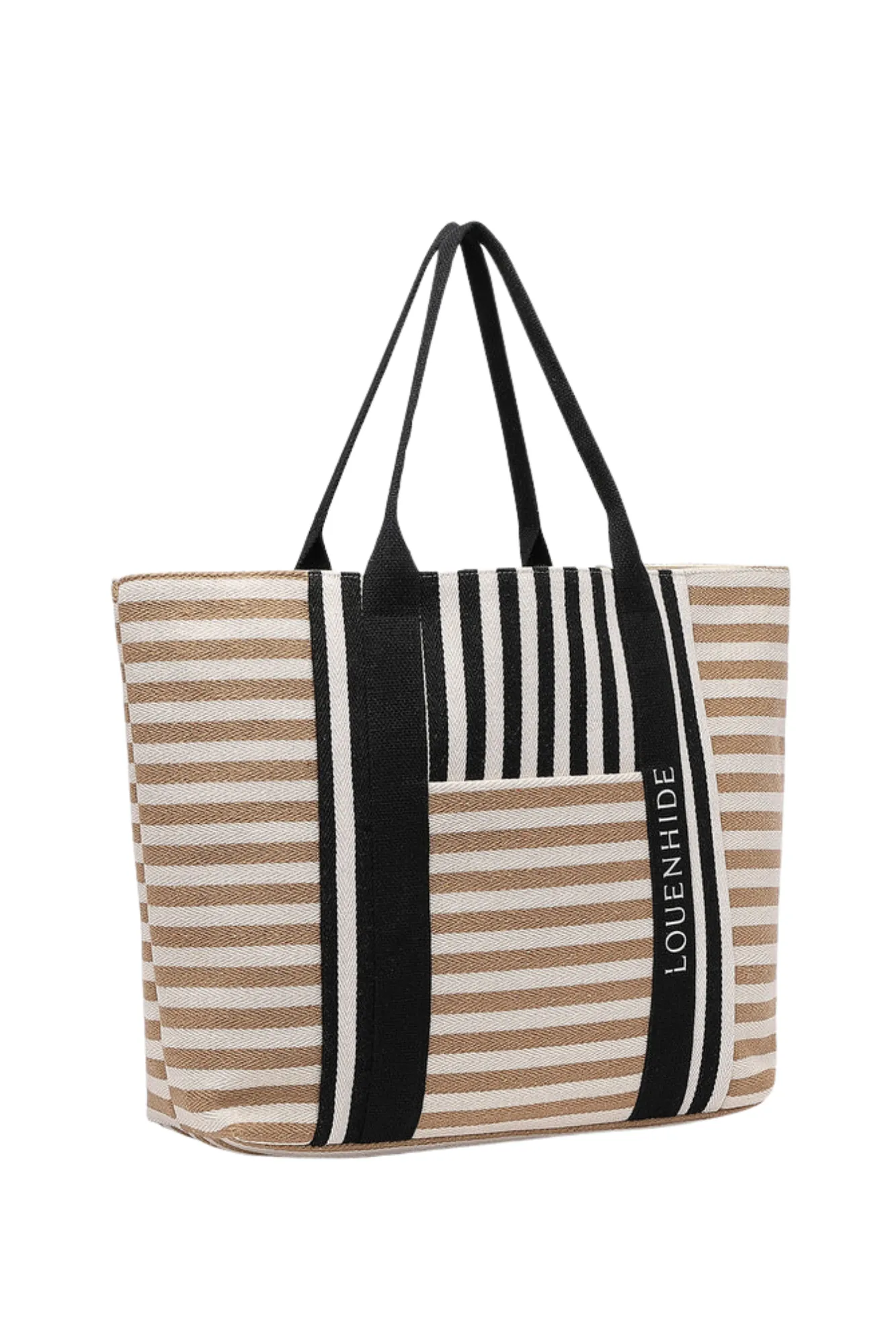 Louenhide Sorrento Canvas Beach Bag Taupe Black sold by Shine On product image thumbnail 2