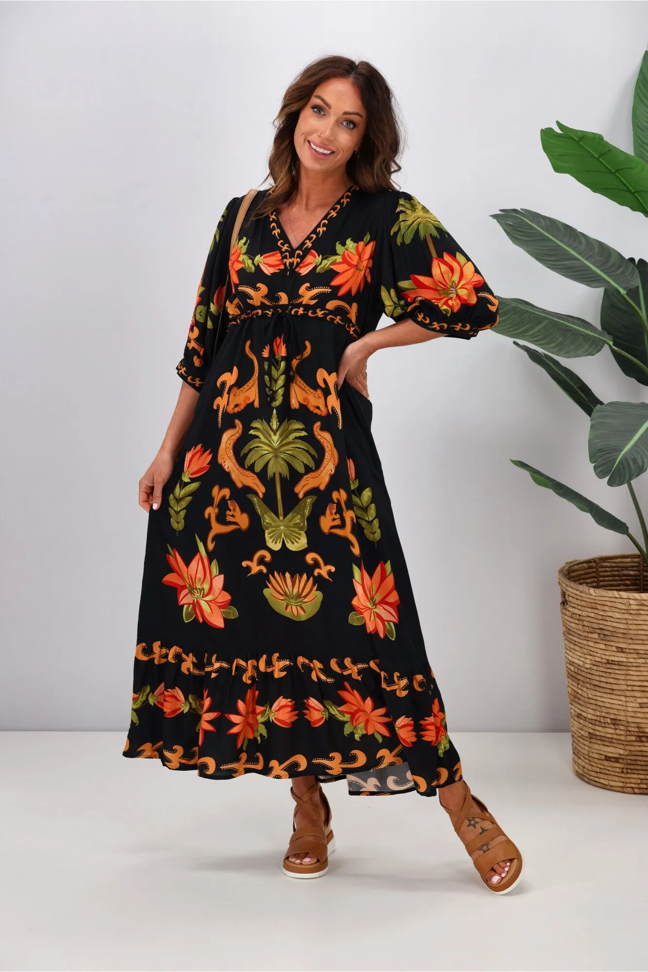 Joop & Gypsy Macarena Spritz Maxi Dress Multi sold by Shine On