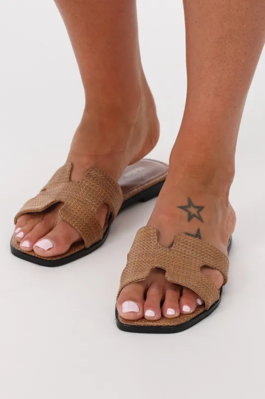 Mollini Sezana Slide Chocolate sold by Shine On