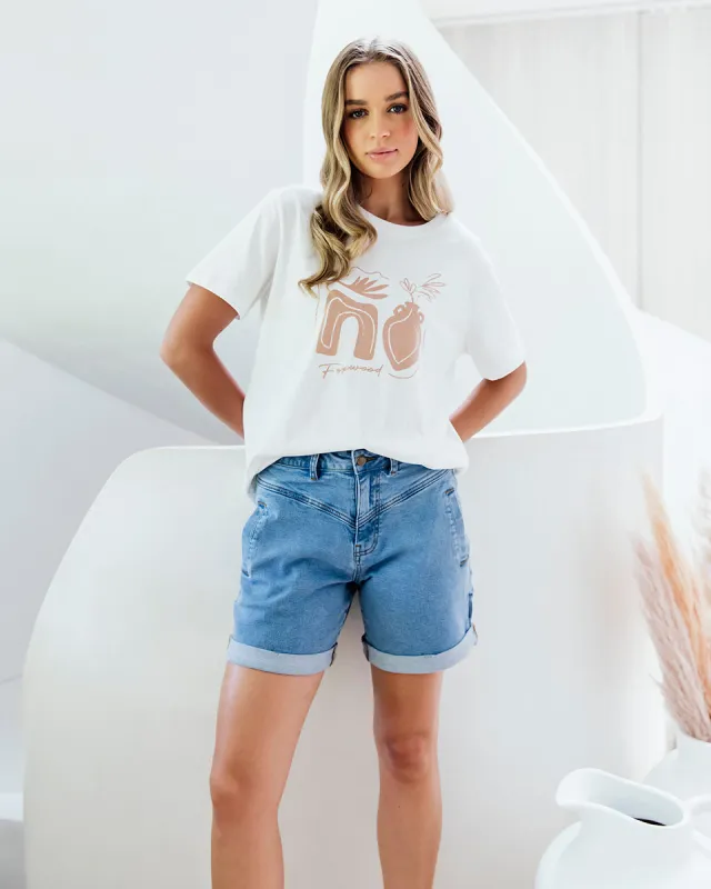 Foxwood Devi Short Light Blue Denim sold by Shine On