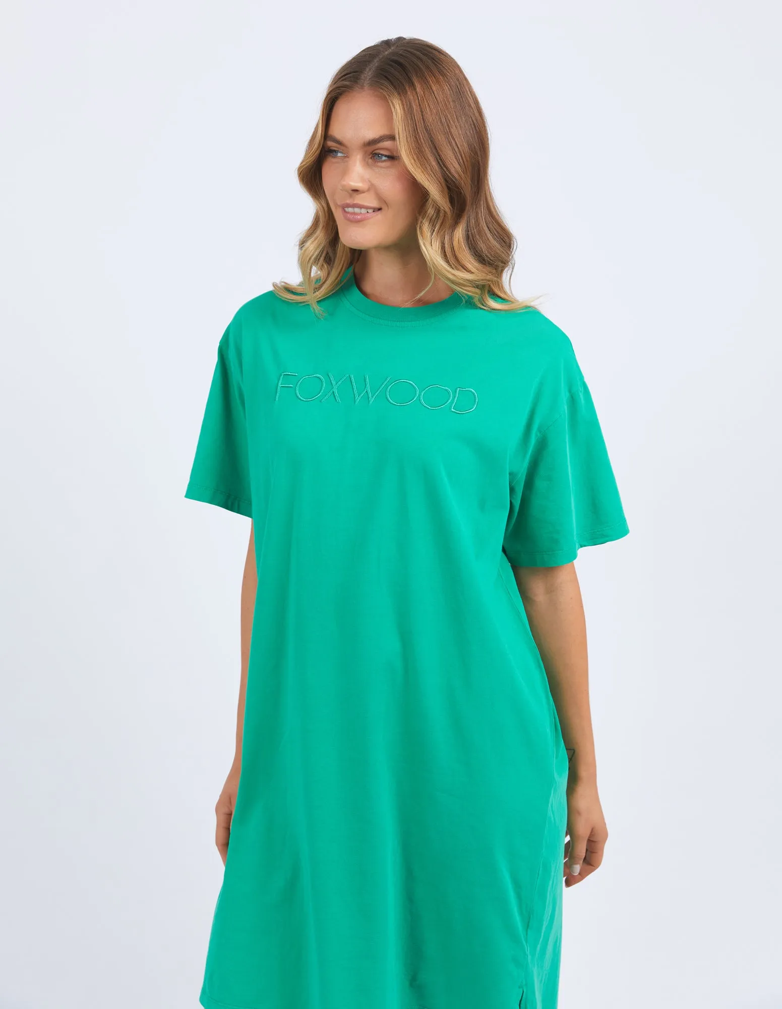 Foxwood Simplified Tee Dress Bright Green sold by Shine On product image thumbnail 4