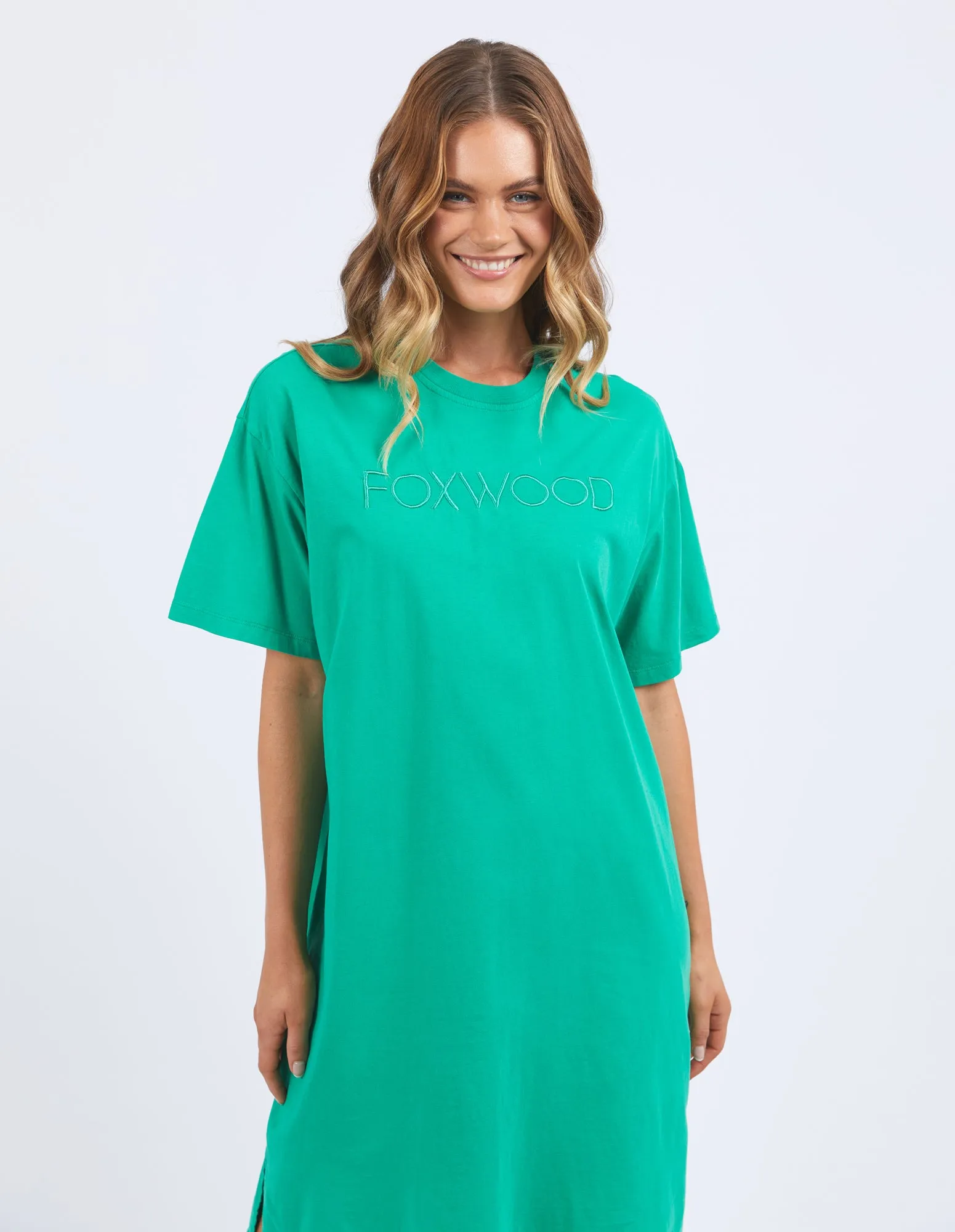Foxwood Simplified Tee Dress Bright Green sold by Shine On product image thumbnail 3