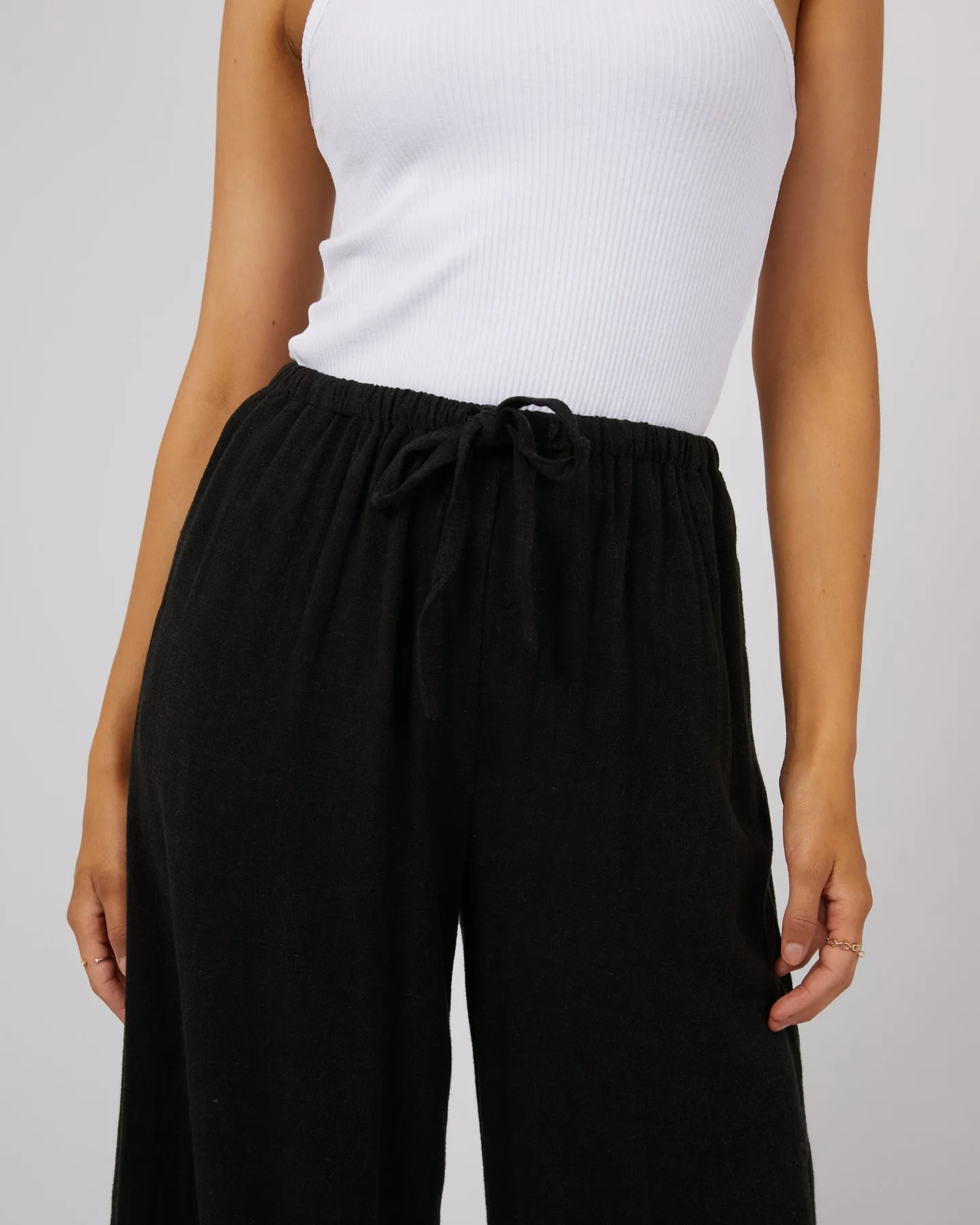 All About Eve Luxe Linen Pant Black sold by Shine On product image thumbnail 3