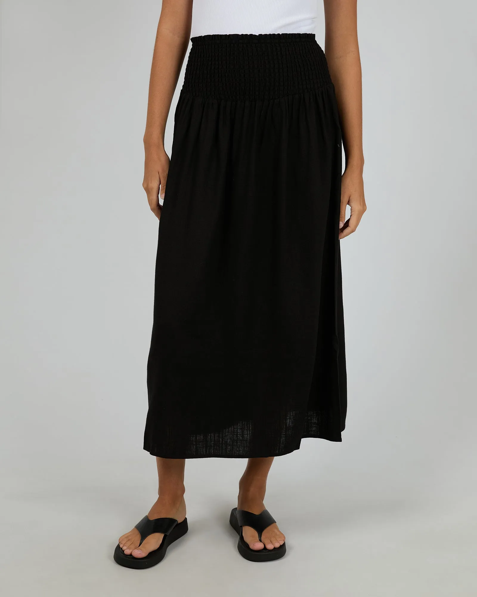 All About Eve Luxe Linen Shired Maxi Skirt Black sold by Shine On product image thumbnail 2