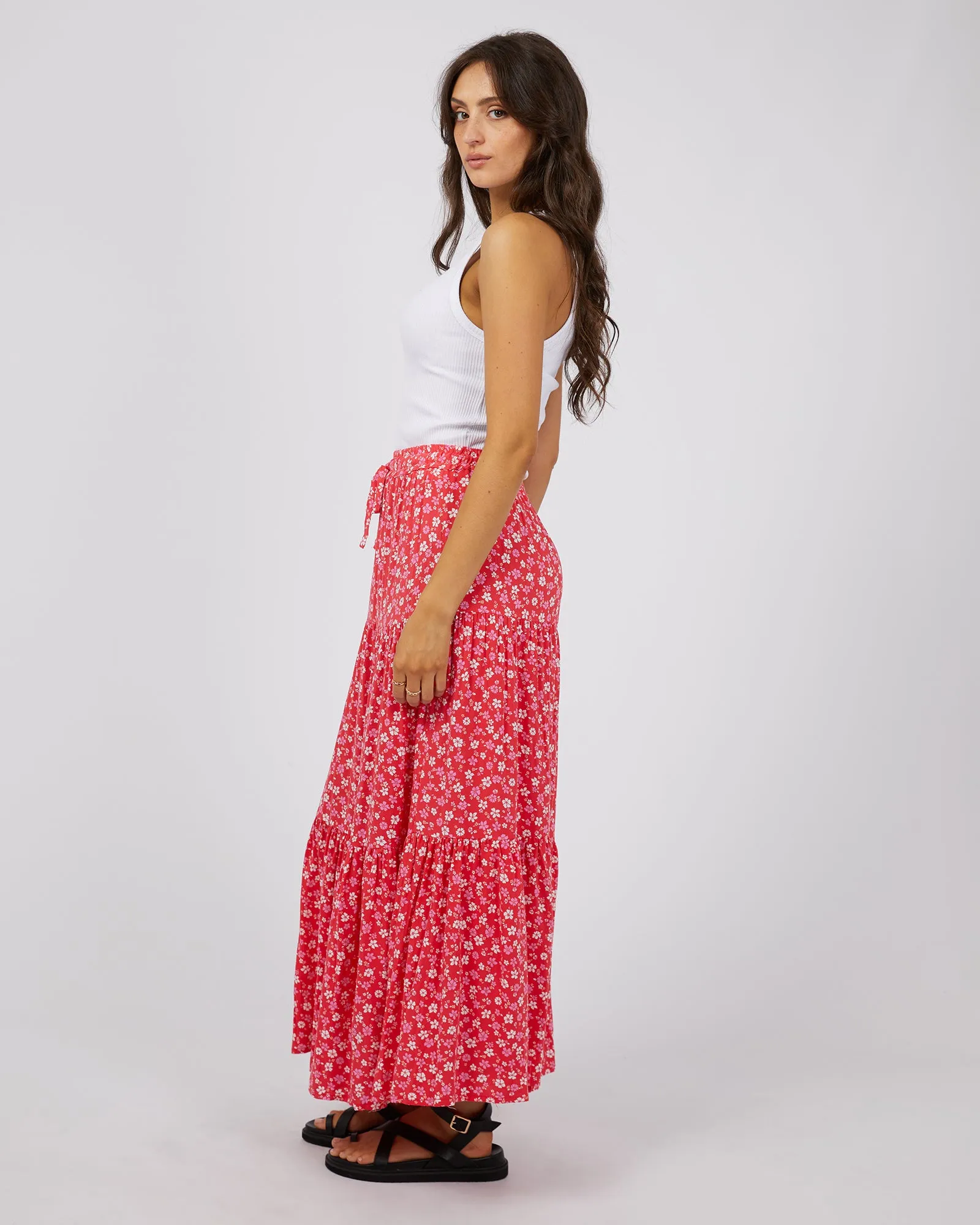 All About Eve Dolly Maxi Skirt Red sold by Shine On product image thumbnail 4