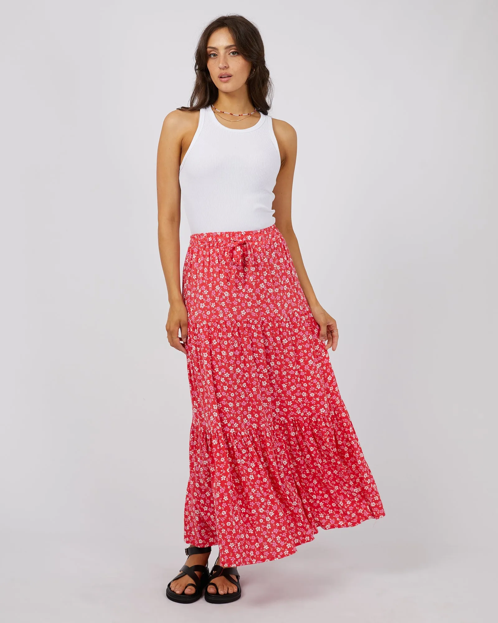 All About Eve Dolly Maxi Skirt Red sold by Shine On